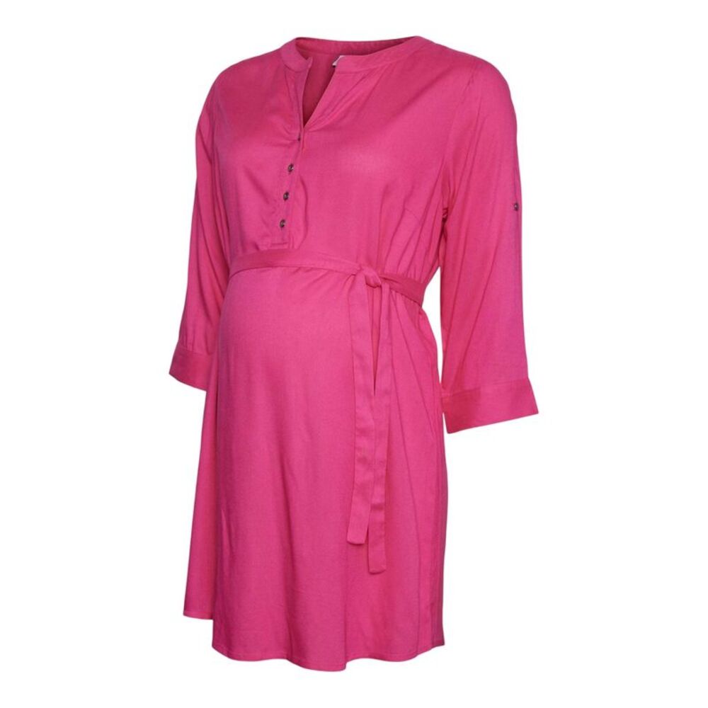 Mamalicious Womens/Ladies Regular 3/4 Sleeve Tunic Dress / Fuchsia Purple